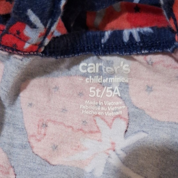 Strawberry Print Kids Dress - Blue and Red - Picture 5 of 6